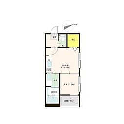 名古屋市天白区植田西3丁目アパート 1DKの間取図画像