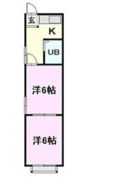 水野ストリーム 1DKの間取図画像