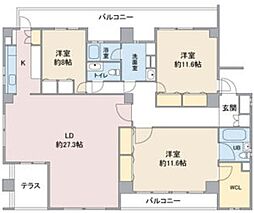 コンソロール1 3LDKの間取図画像