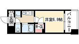 プレサンス泉セントマーク 1Kの間取図画像