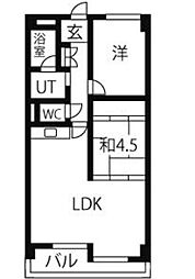 シャンポール幹1 2LDKの間取図画像