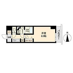ブランシエスタ金山 1Kの間取図画像
