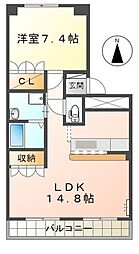 ステイ・タカダ 1LDKの間取図画像