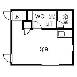 プリシェール八田 1Kの間取図画像