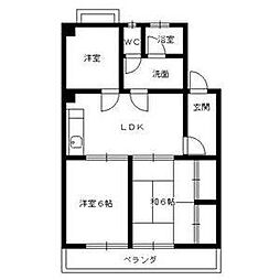 エレガンス柴 3LDKの間取図画像