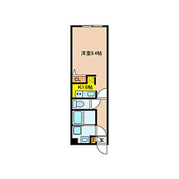 quadorIMAIKEEAST ワンルームの間取図画像