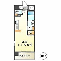 リバージュ ワンルームの間取図画像