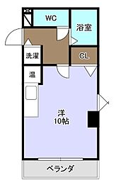 プロクシースクエア上野 ワンルームの間取図画像