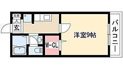サニーコートふくはら 1Kの間取図画像