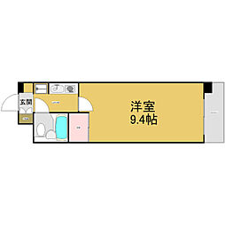 フィオーレ古出来 1Kの間取図画像