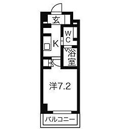 アーデン春岡 1Kの間取図画像