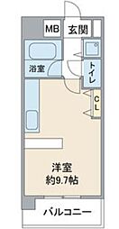パルテンツァ 1Kの間取図画像