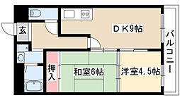 ザトクゲツ20 2DKの間取図画像