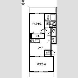 メゾンサーブル 2LDKの間取図画像