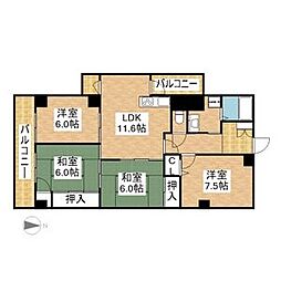 第三小島ビル 4LDKの間取図画像