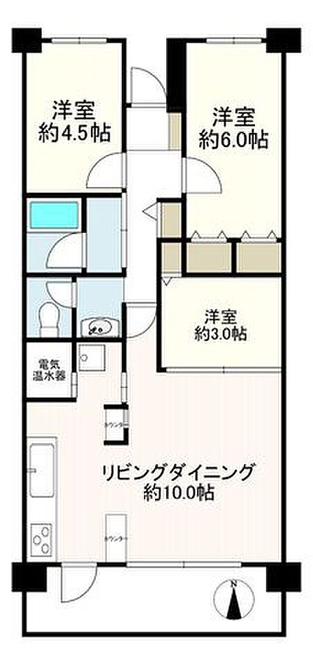 3LDK 間取り