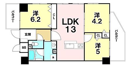 3LDK 間取り