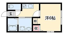 リープラス恵比須駅前 1Kの間取図画像