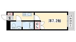 アパート 1Kの間取図画像