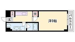 ラ・シュエット 1Kの間取図画像