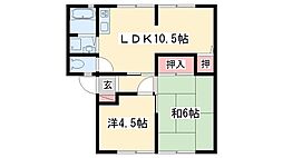 サンライフ・M・2 2LDKの間取図画像