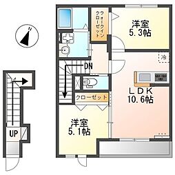 Nagisalle II 2LDKの間取図画像