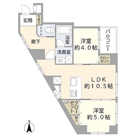 2LDK 間取り