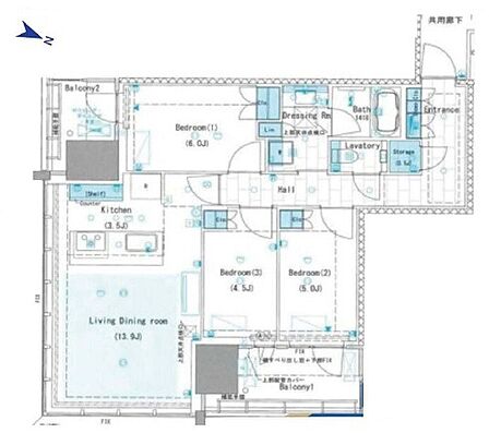 3LDK 間取り