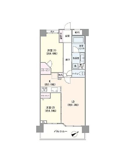 2LDK 間取り