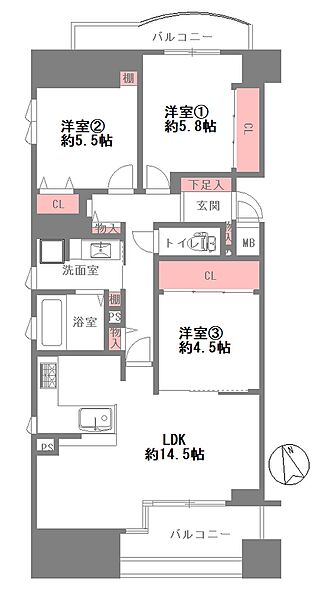 間取りを拡大表示