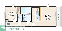 モアナ・ラ・プーレ 1LDKの間取図画像