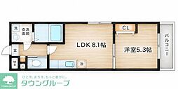 クレール 1LDKの間取図画像