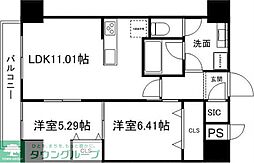 グラン・ドミール小田原山本丁 2LDKの間取図画像
