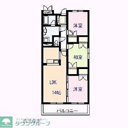 菊田参番館 3LDKの間取図画像