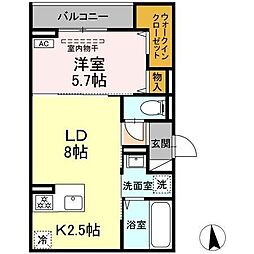 CLASSEUM仙台小田原 IV 1LDKの間取図画像