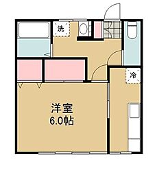 コーポファミーユ 1Kの間取図画像