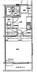 メゾンドマロン 1Kの間取図画像