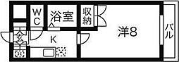 リエス小田原 1Kの間取図画像