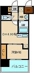 アルティザ仙台花京院 1DKの間取図画像