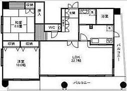 グリーンヒルズ榴岡 2LDKの間取図画像