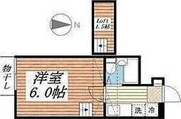 ロフティ桜木町 1Kの間取図画像
