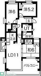 ダイアパレスラピュータ国見E棟 3LDKの間取図画像
