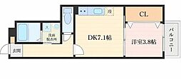 クラシア富沢 1DKの間取図画像