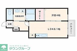 ルミエール 1LDKの間取図画像