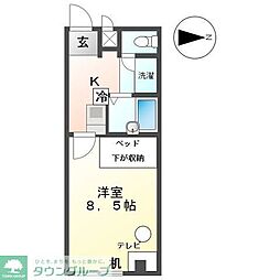メゾン・エスポワール希望 1Kの間取図画像