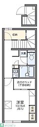 レオパレスオリエントコーポ2 1Kの間取図画像