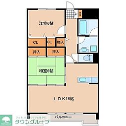 メゾン・エトワール柏木 2LDKの間取図画像