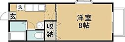 サンハイツ東勝山 1Kの間取図画像