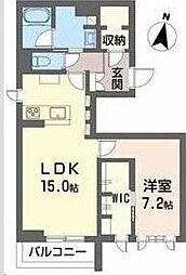 フロレスタ堤通雨宮 1LDKの間取図画像
