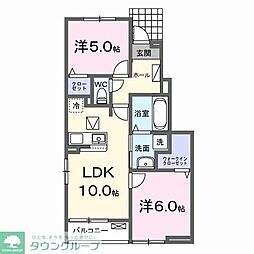 シエルグランデ 2LDKの間取図画像